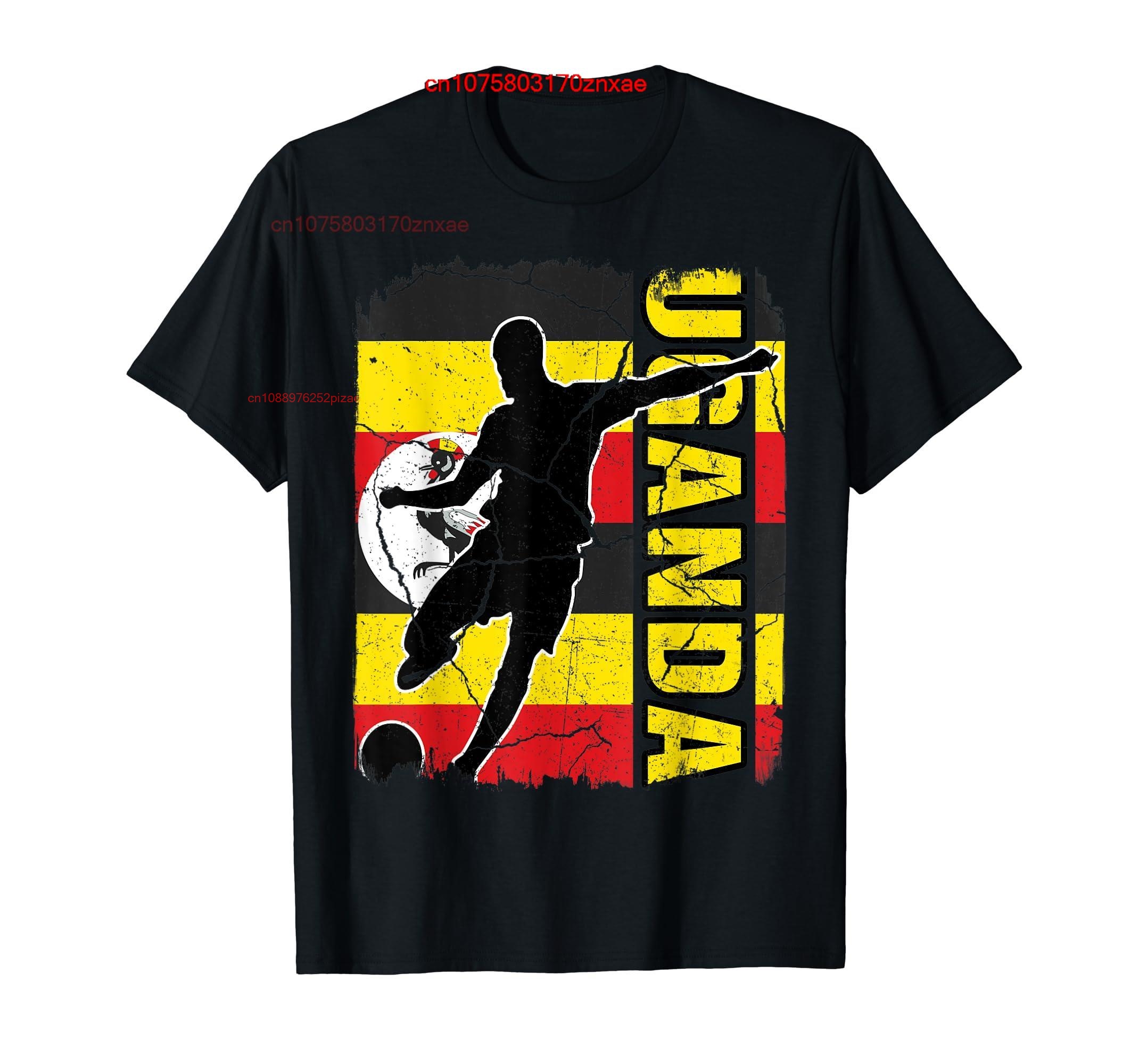 Men Fashion Uganda - 100% Cotton Uganda Soccer Ugandan Flag