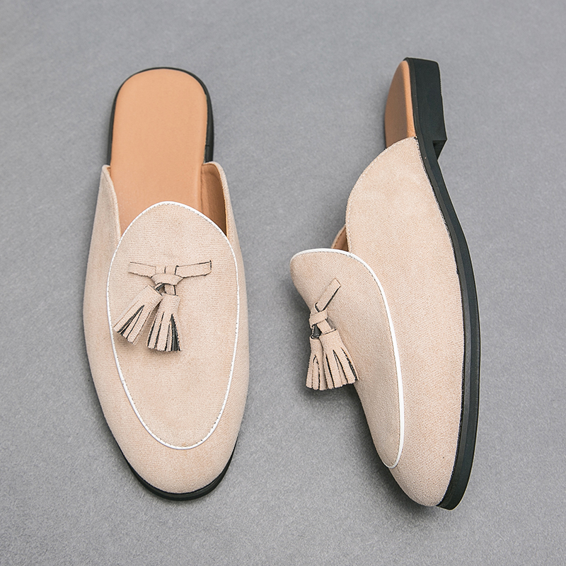 Men'S Fashion Loafers - Men's Slippers Summer Baotou Half Slipper