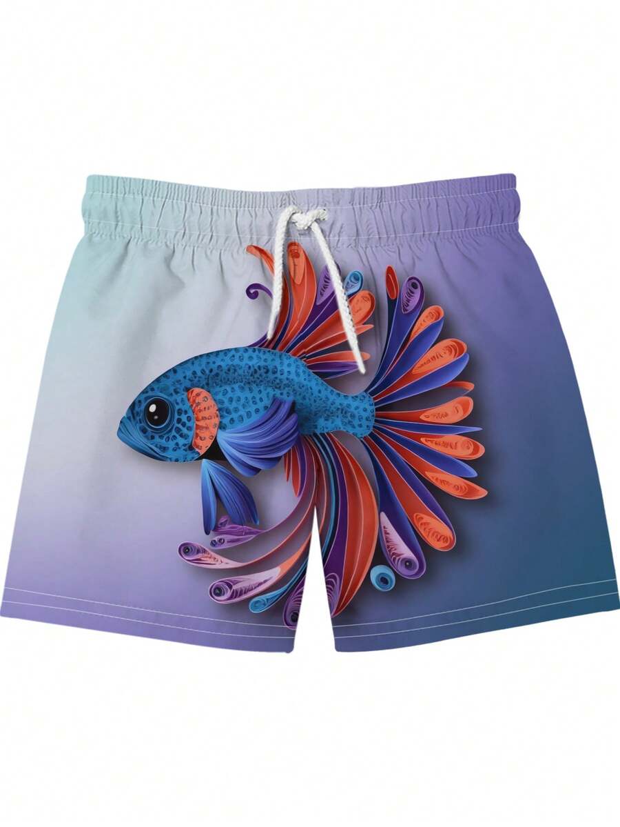 Gradient Purple Blue Swim Trun – обзор и цена Swim Trunk Shorts