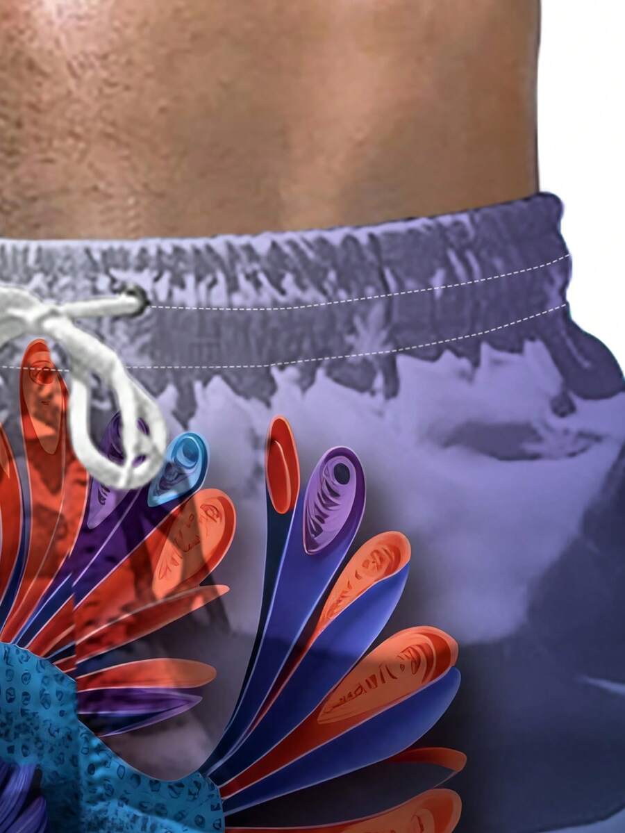 Gradient Purple Blue Swim Trun – обзор и цена Swim Trunk Shorts