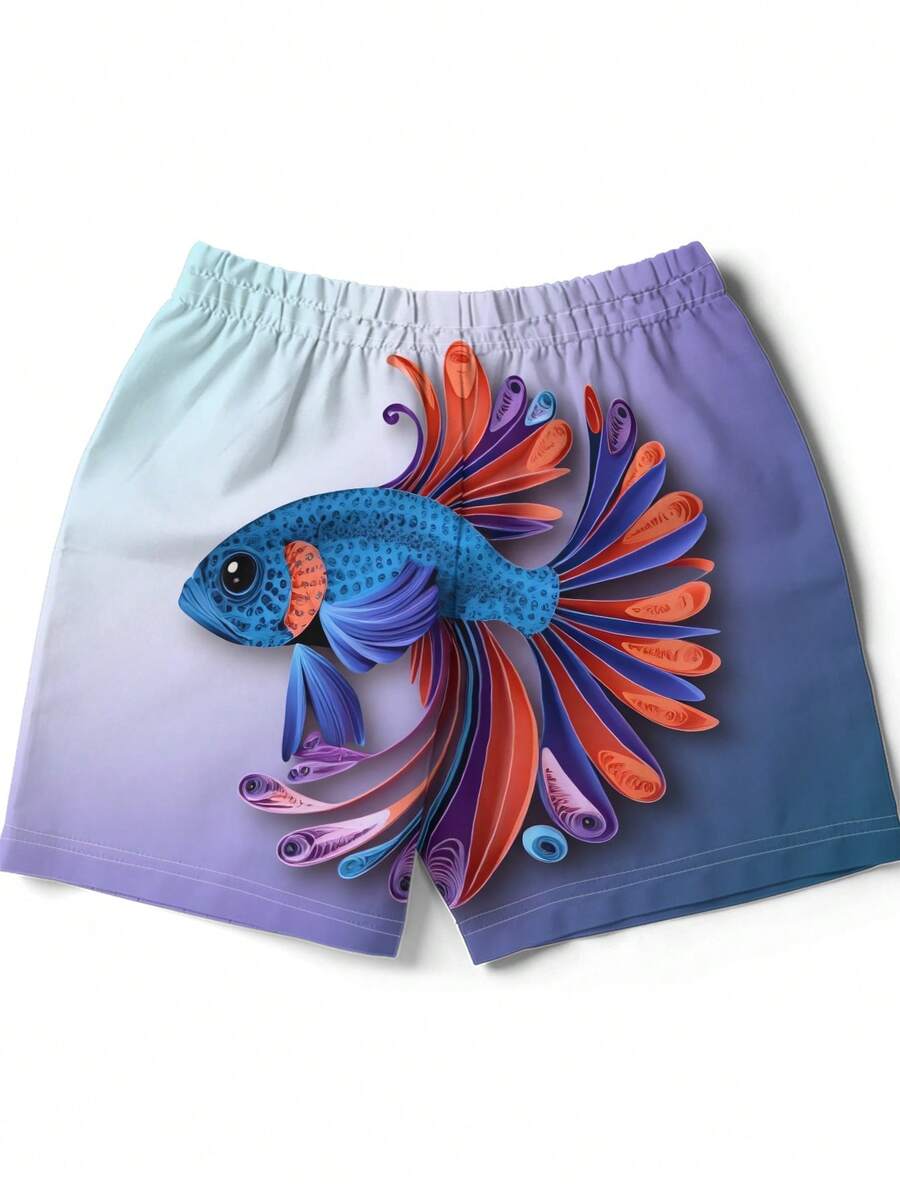Gradient Purple Blue Swim Trun – обзор и цена Swim Trunk Shorts