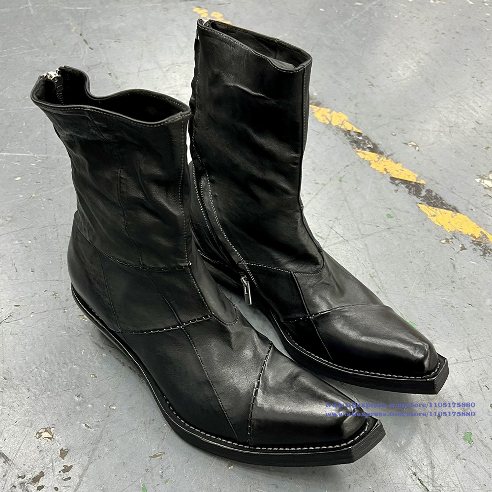 Black Leather Men's Boots Poin – обзор и цена Chelsea Boots Men