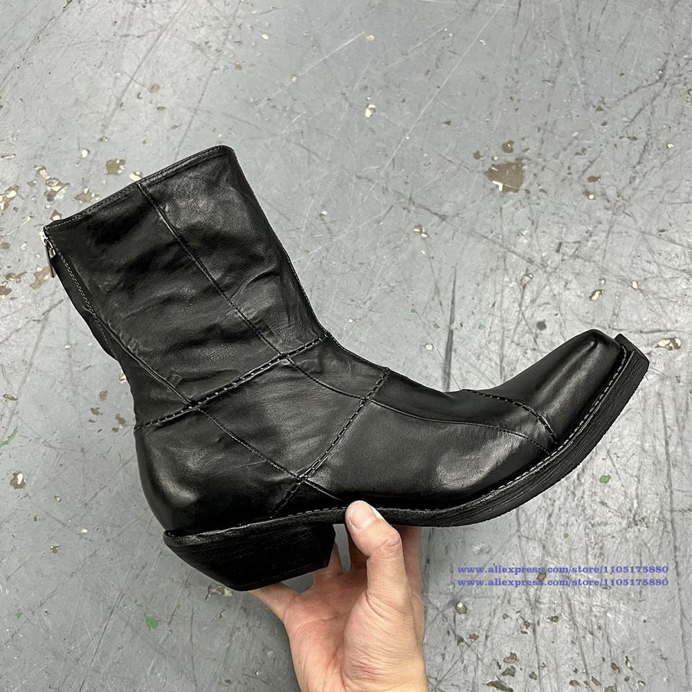 Black Leather Men's Boots Poin – обзор и цена Chelsea Boots Men