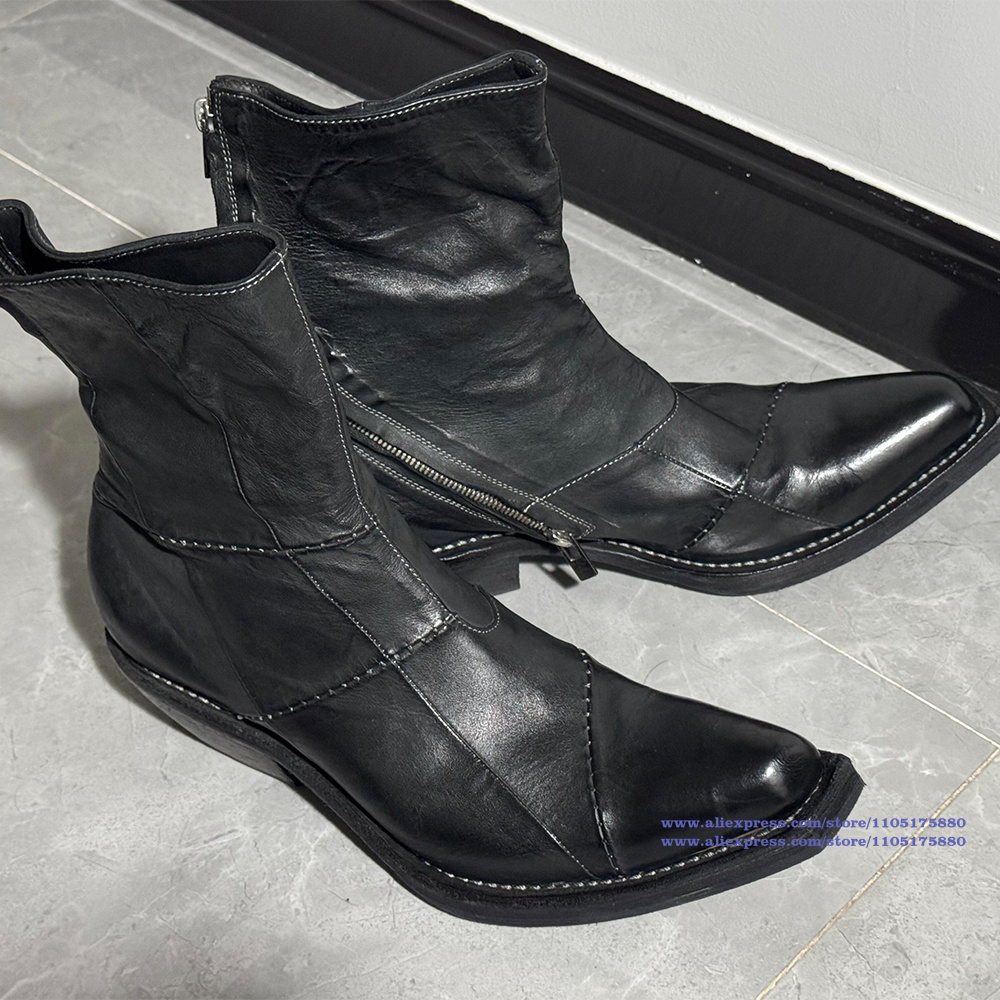 Black Leather Men's Boots Poin – обзор и цена Chelsea Boots Men