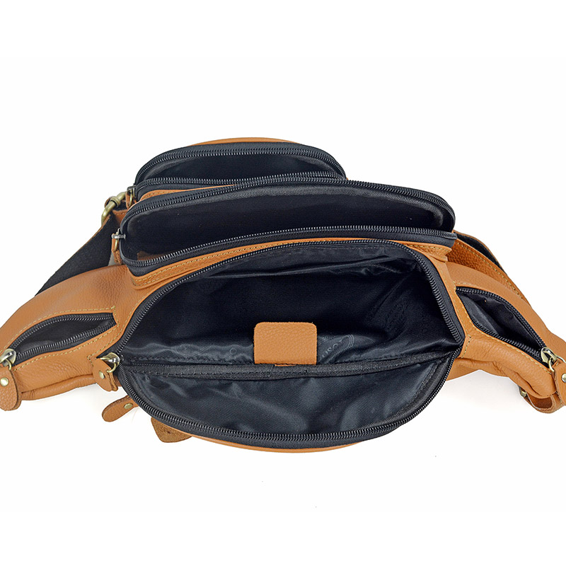 Men Genuine Leather Waist Pack – обзор и цена Fashion Harness Men