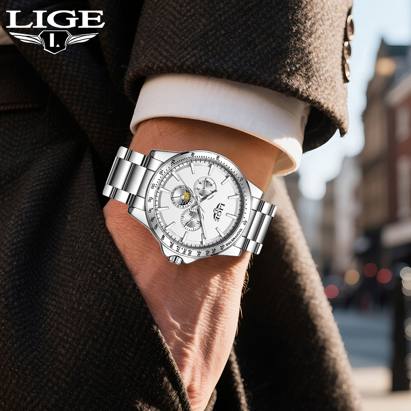 LIGE Top Brand Luxury Quartz M – обзор и цена Mens Fashion Week