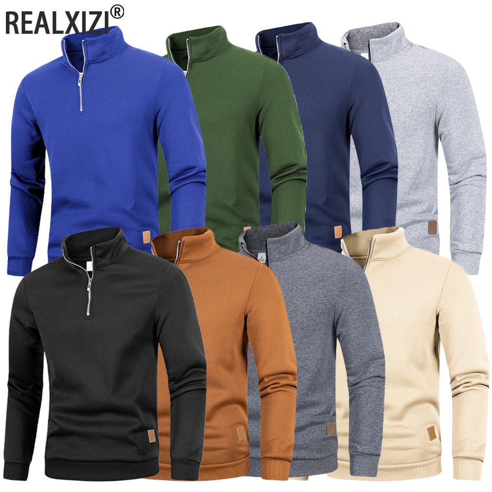 Autumn Men's Half Zipper Stand – обзор и цена Mens Fashion Jumpers