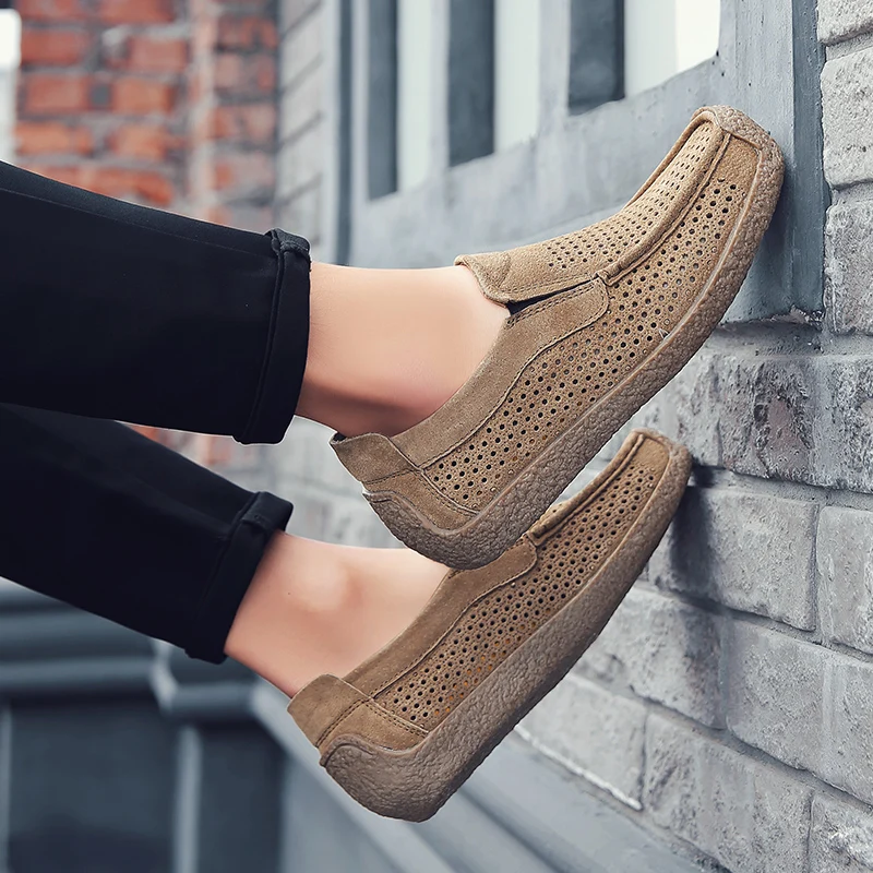 Men Loafers High-quality Slip  – обзор и цена Suede Loafers Men