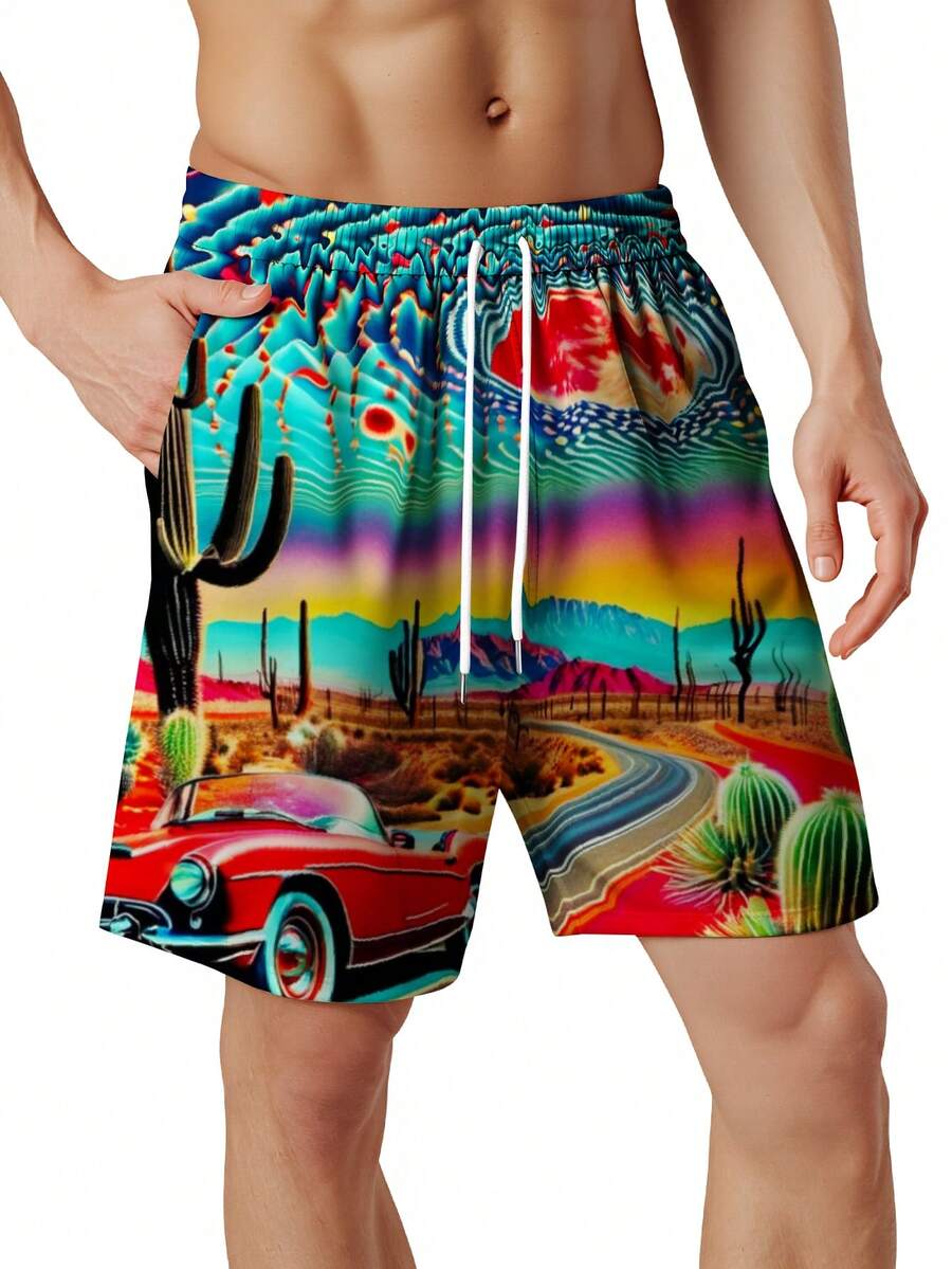 Mens Desert Scene Swim Trunks  – обзор и цена Swim Trunk Shorts