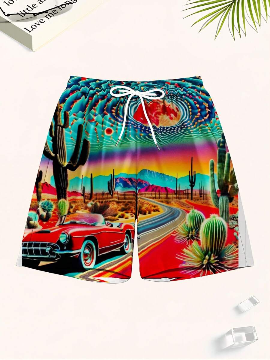 Mens Desert Scene Swim Trunks  – обзор и цена Swim Trunk Shorts