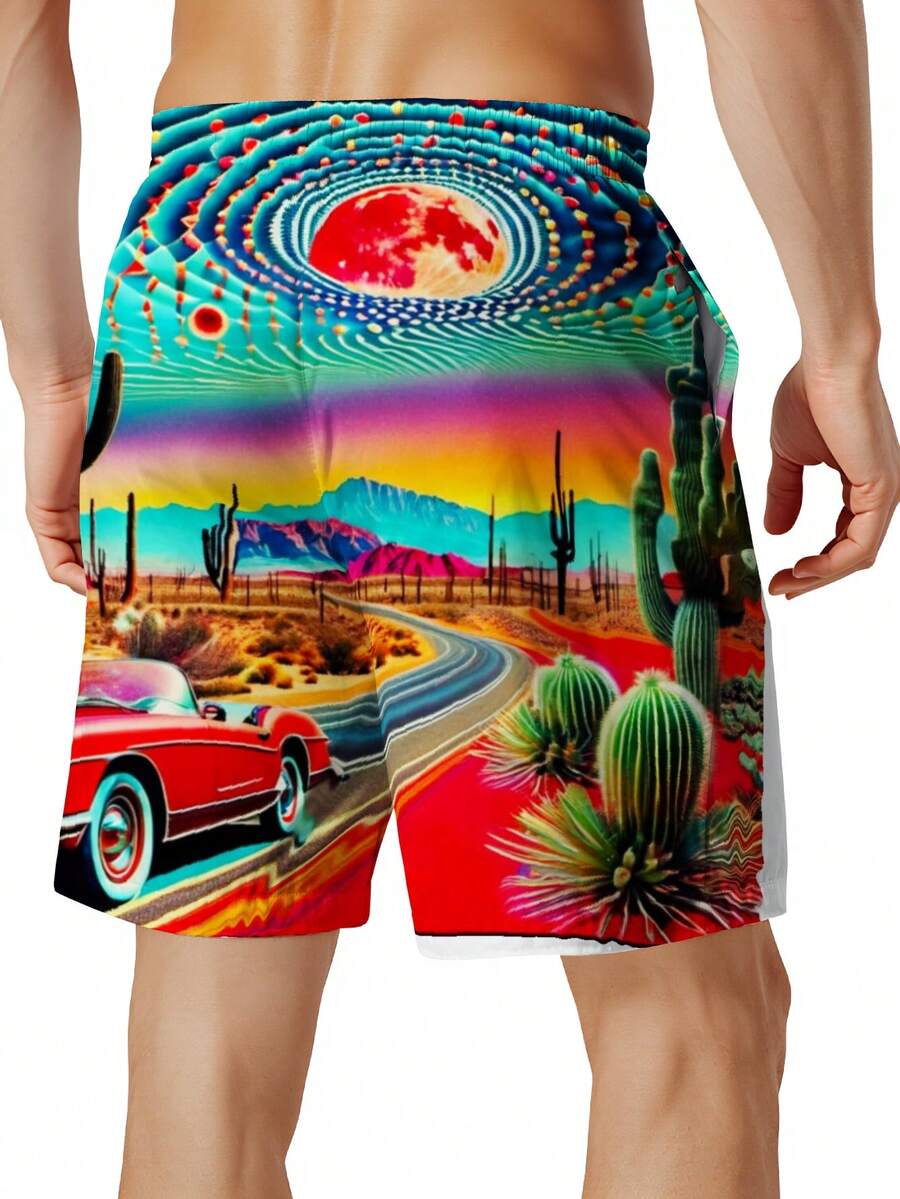Mens Desert Scene Swim Trunks  – обзор и цена Swim Trunk Shorts