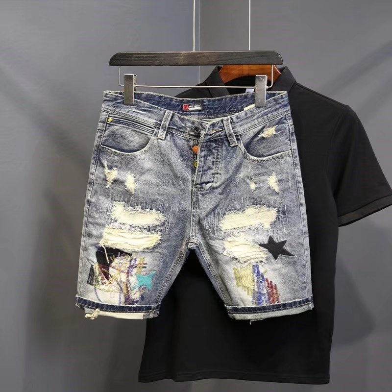 Summer Men's Fashion Scraped P – обзор и цена Men'S Fashion Jeans