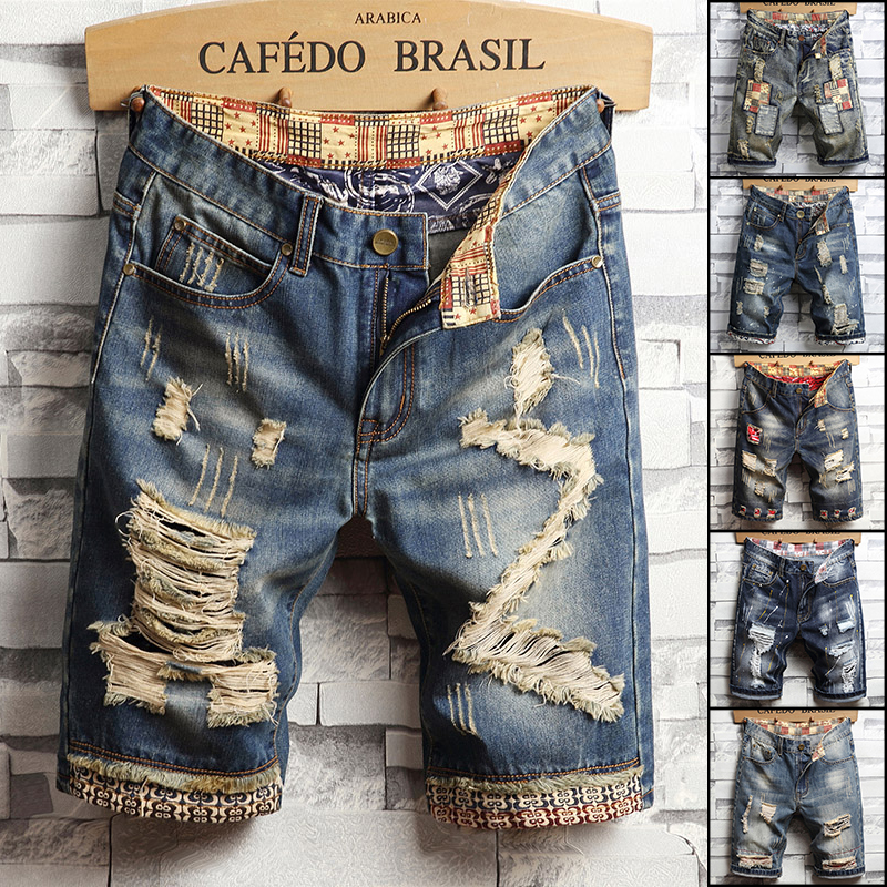 Ripped Hip-hop Denim Shorts Me – обзор и цена Men'S Fashion Jeans