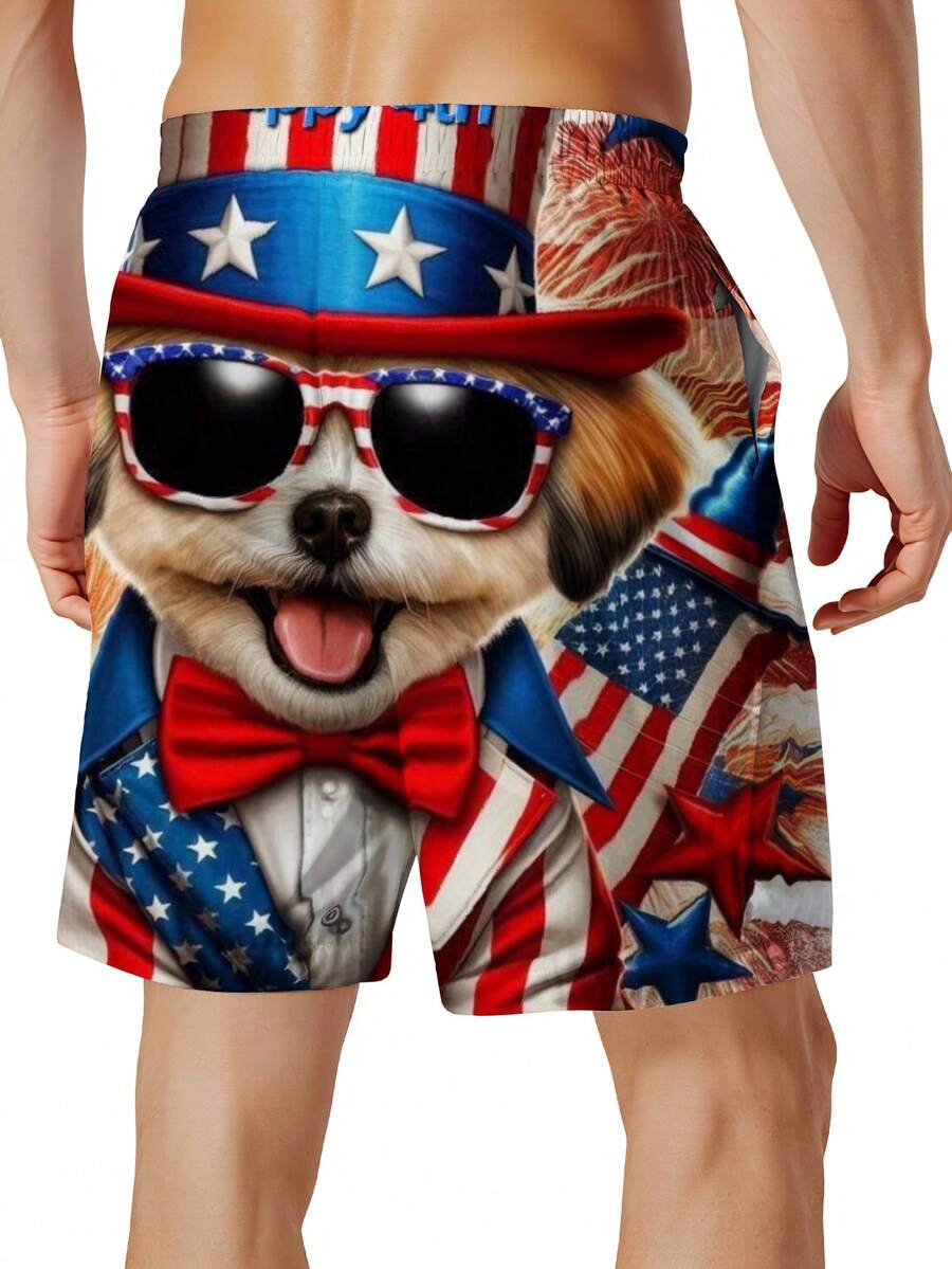 Patriotic Dog American Flag Pr – обзор и цена Swim Trunk Shorts