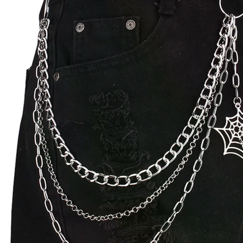 Fashion Punk Metal Pants Chain – обзор и цена Men'S Fashion Jeans