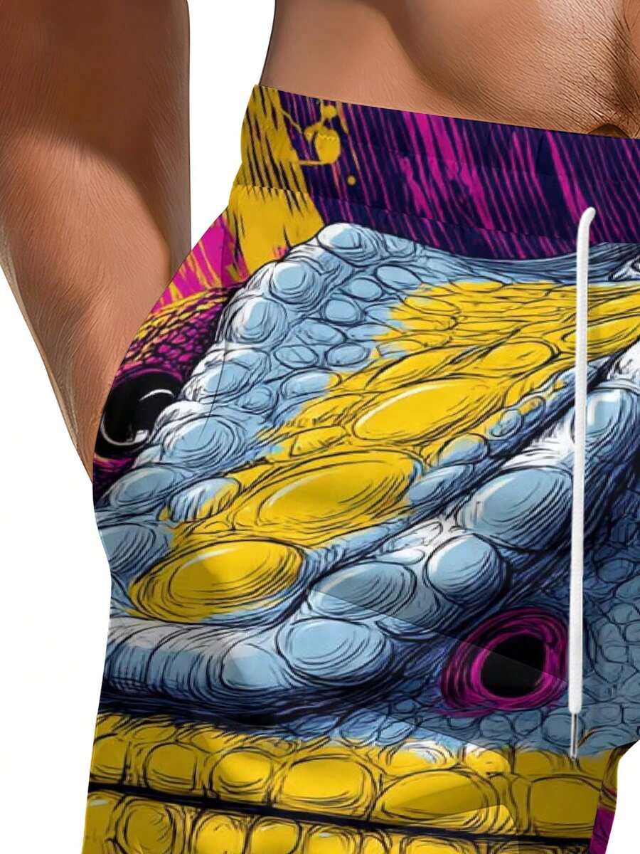 Mens Vibrant Chameleon Scale P – обзор и цена Swim Trunk Shorts