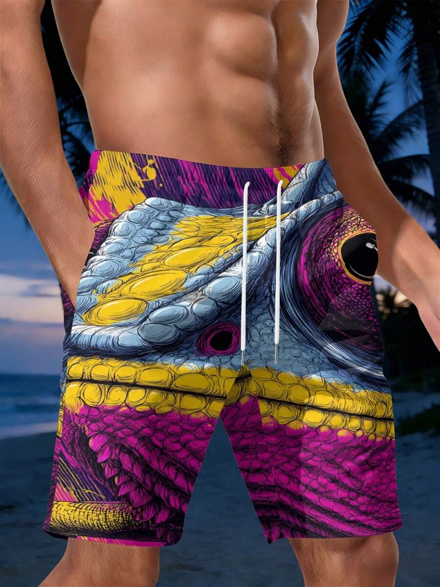 Mens Vibrant Chameleon Scale P – обзор и цена Swim Trunk Shorts