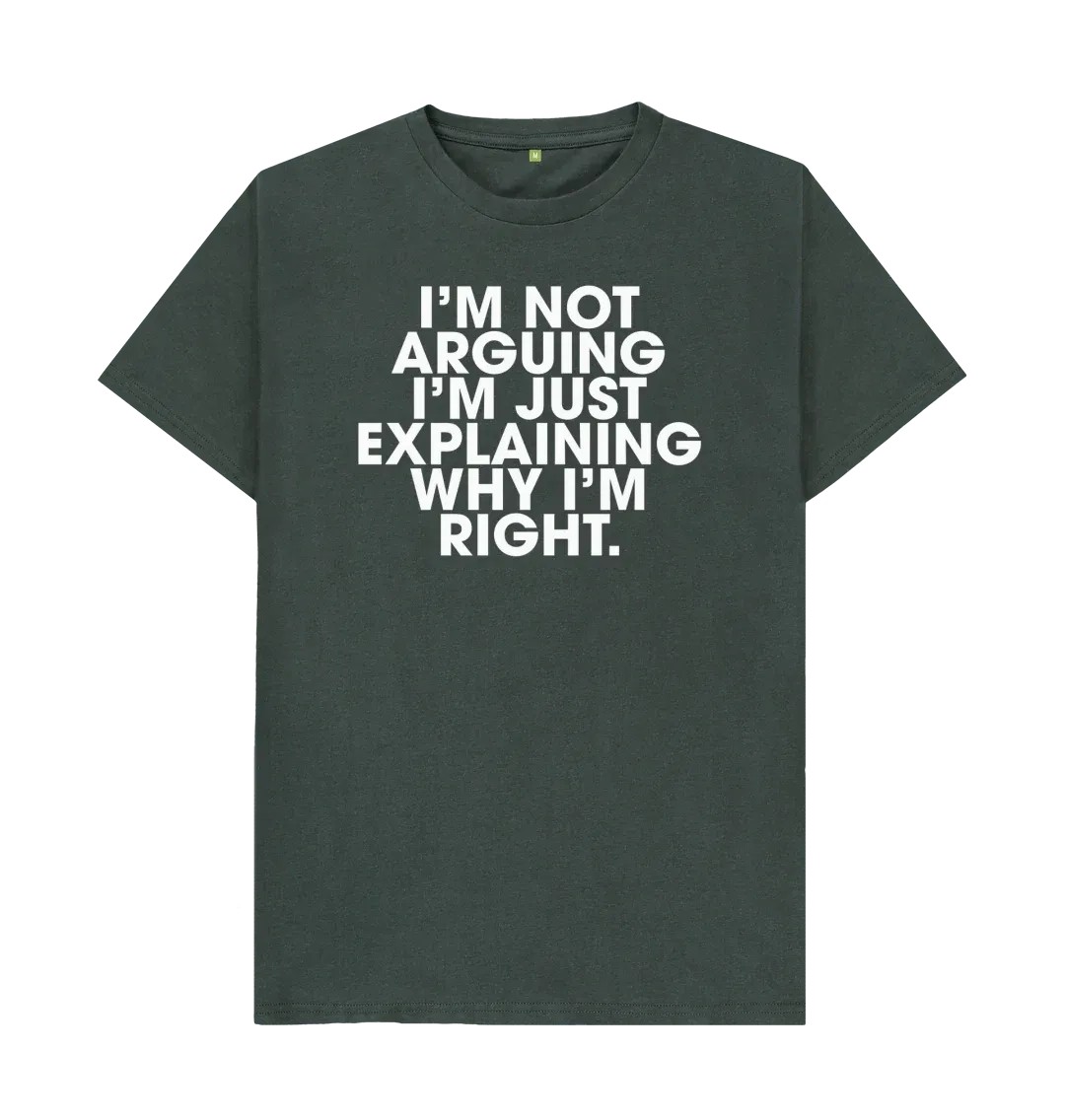 EXPLAINING WHY I'M RIGHT T SHI – обзор и цена Men'S Fashion Explained
