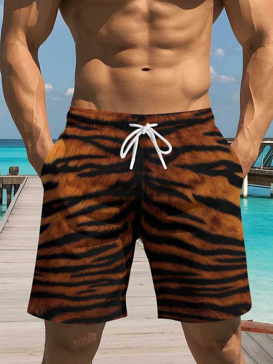 Mens Bold Tiger Stripe Swim Tr – обзор и цена Swim Trunk Shorts