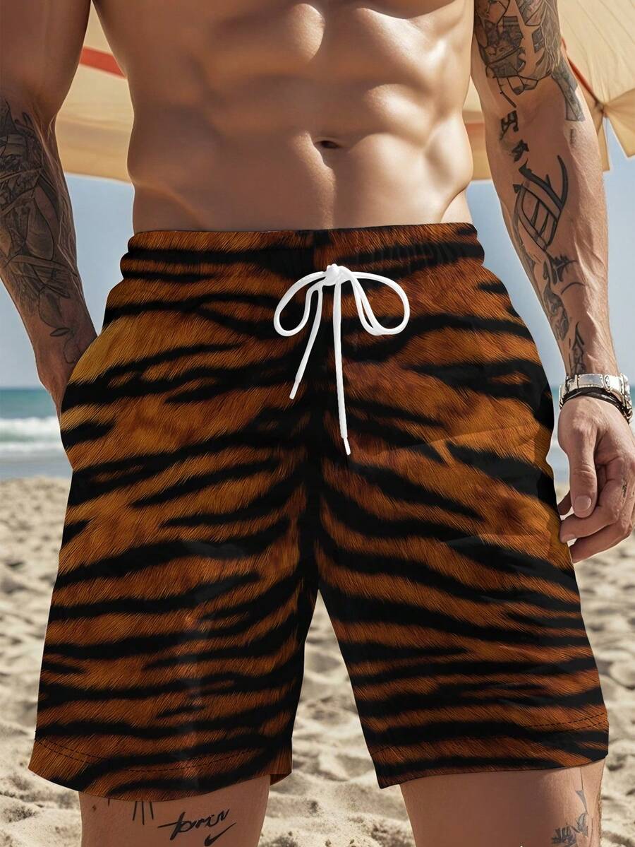 Mens Bold Tiger Stripe Swim Tr – обзор и цена Swim Trunk Shorts