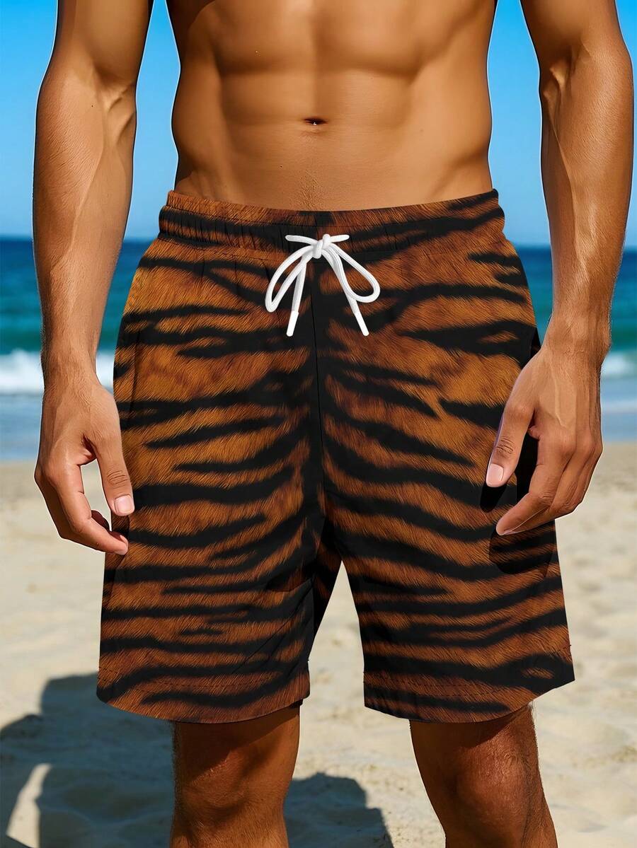 Mens Bold Tiger Stripe Swim Tr – обзор и цена Swim Trunk Shorts