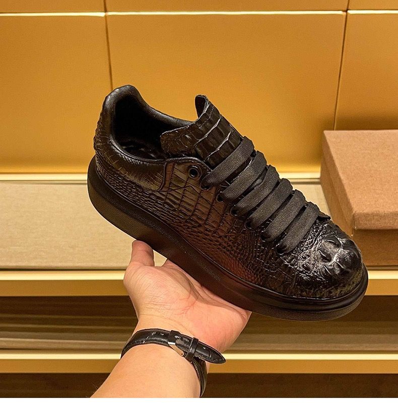 2025 summer crocodile print bl – обзор и цена Suede Loafers Men