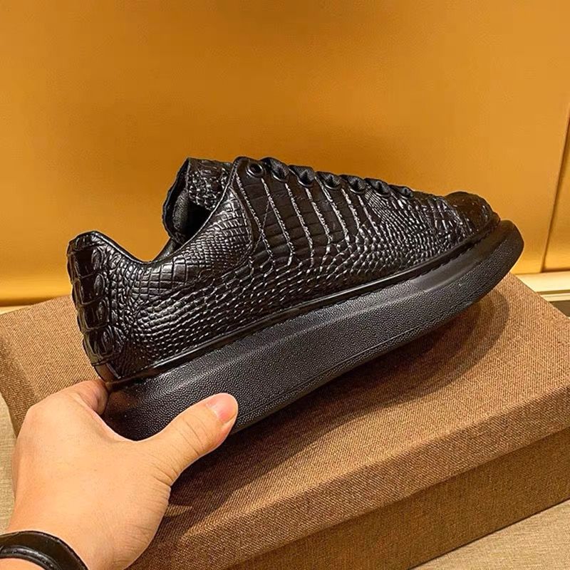 2025 summer crocodile print bl – обзор и цена Suede Loafers Men