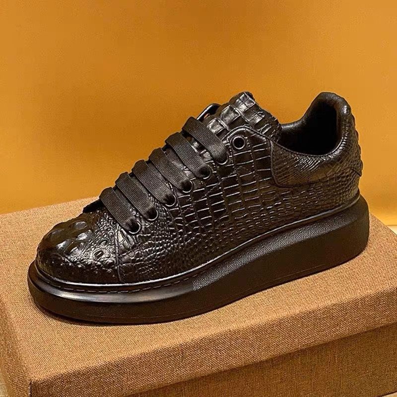 2025 summer crocodile print bl – обзор и цена Suede Loafers Men