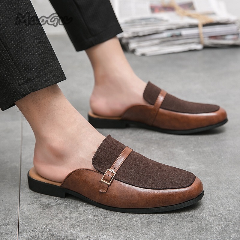 Men's Pantuflas Faux Leather & – обзор и цена Suede Loafers Men