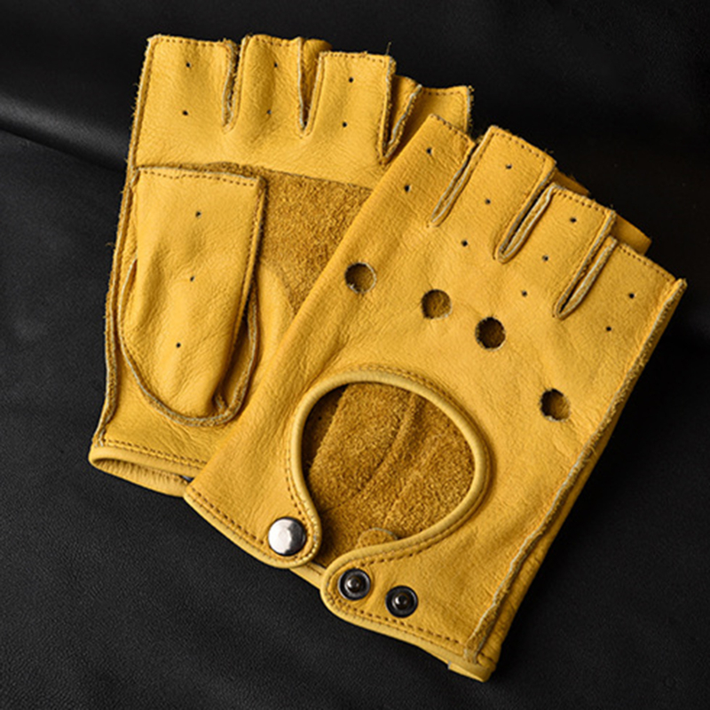 Leather Gloves Men's Half Fing – обзор и цена Driving Gloves Leather