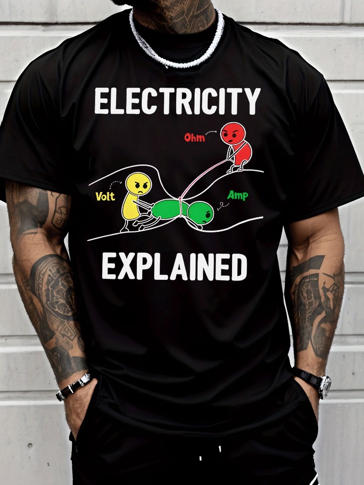 Mens Summer Cotton Tee Funny E – обзор и цена Men'S Fashion Explained