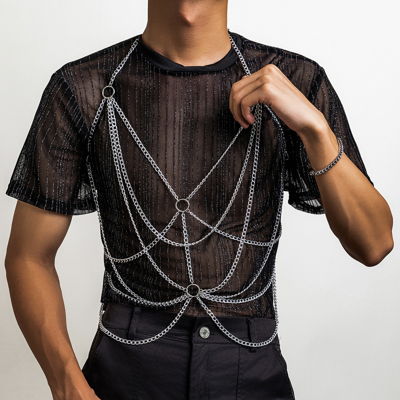 Men’s Body Chain Harness Silve – обзор и цена Fashion Harness Men