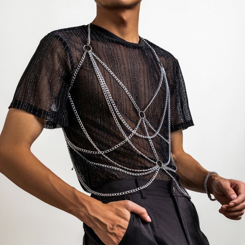 Men’s Body Chain Harness Silve – обзор и цена Fashion Harness Men