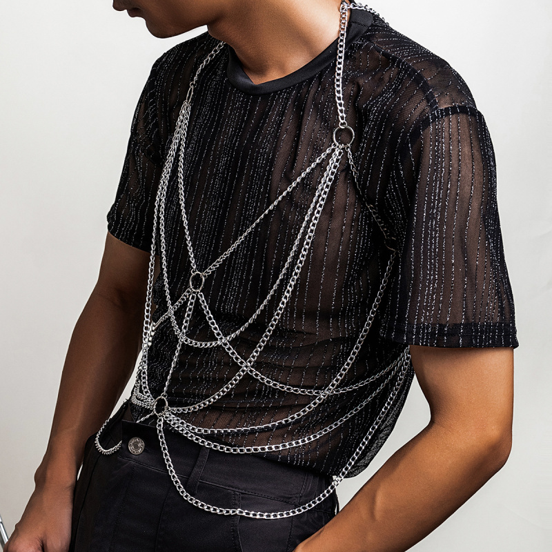 Men’s Body Chain Harness Silve – обзор и цена Fashion Harness Men