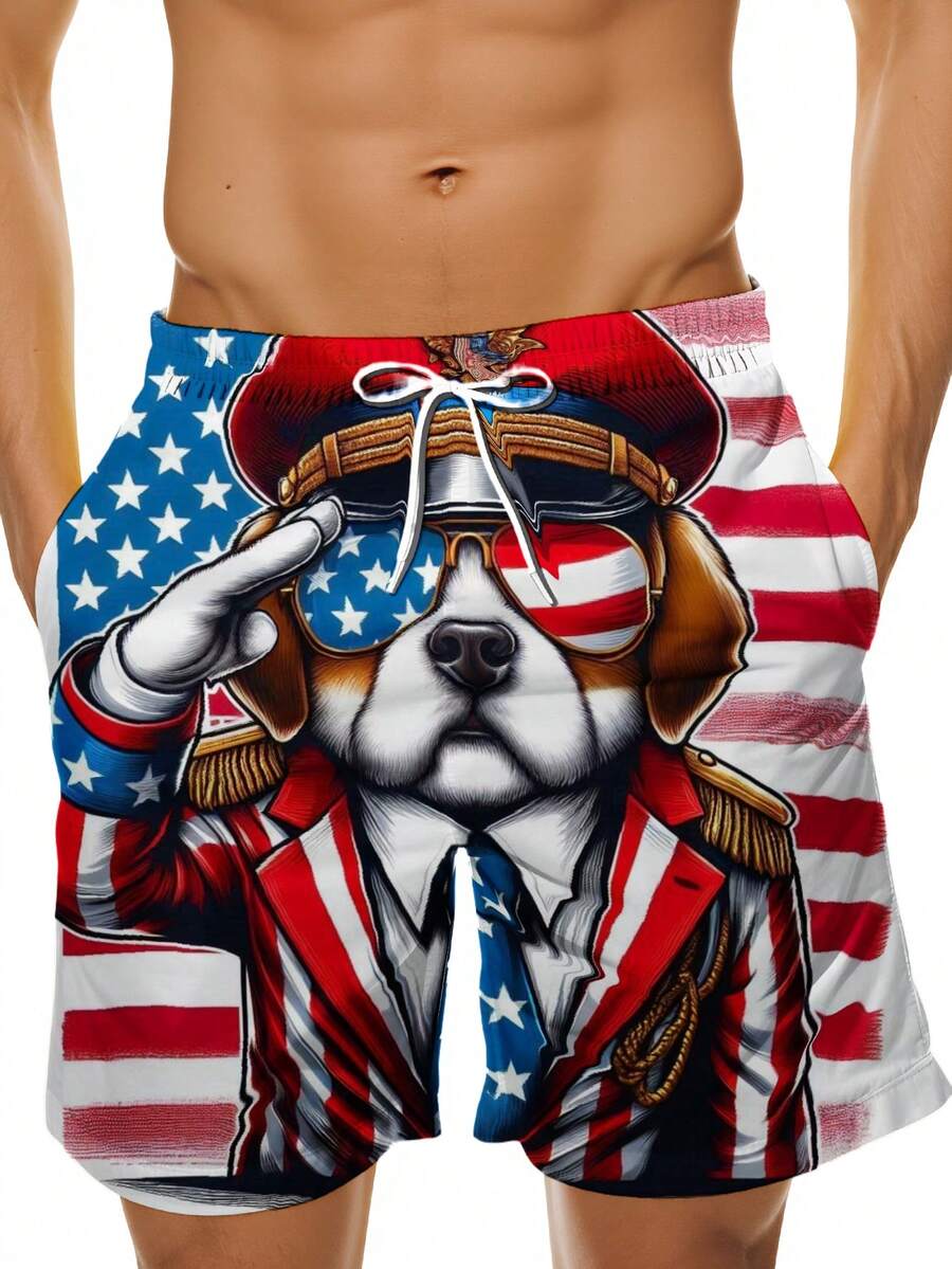 Patriotic Dog American Flag Sw – обзор и цена Swim Trunk Shorts