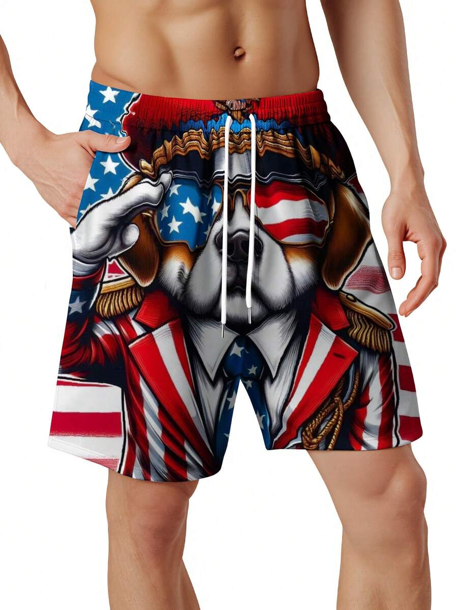 Patriotic Dog American Flag Sw – обзор и цена Swim Trunk Shorts