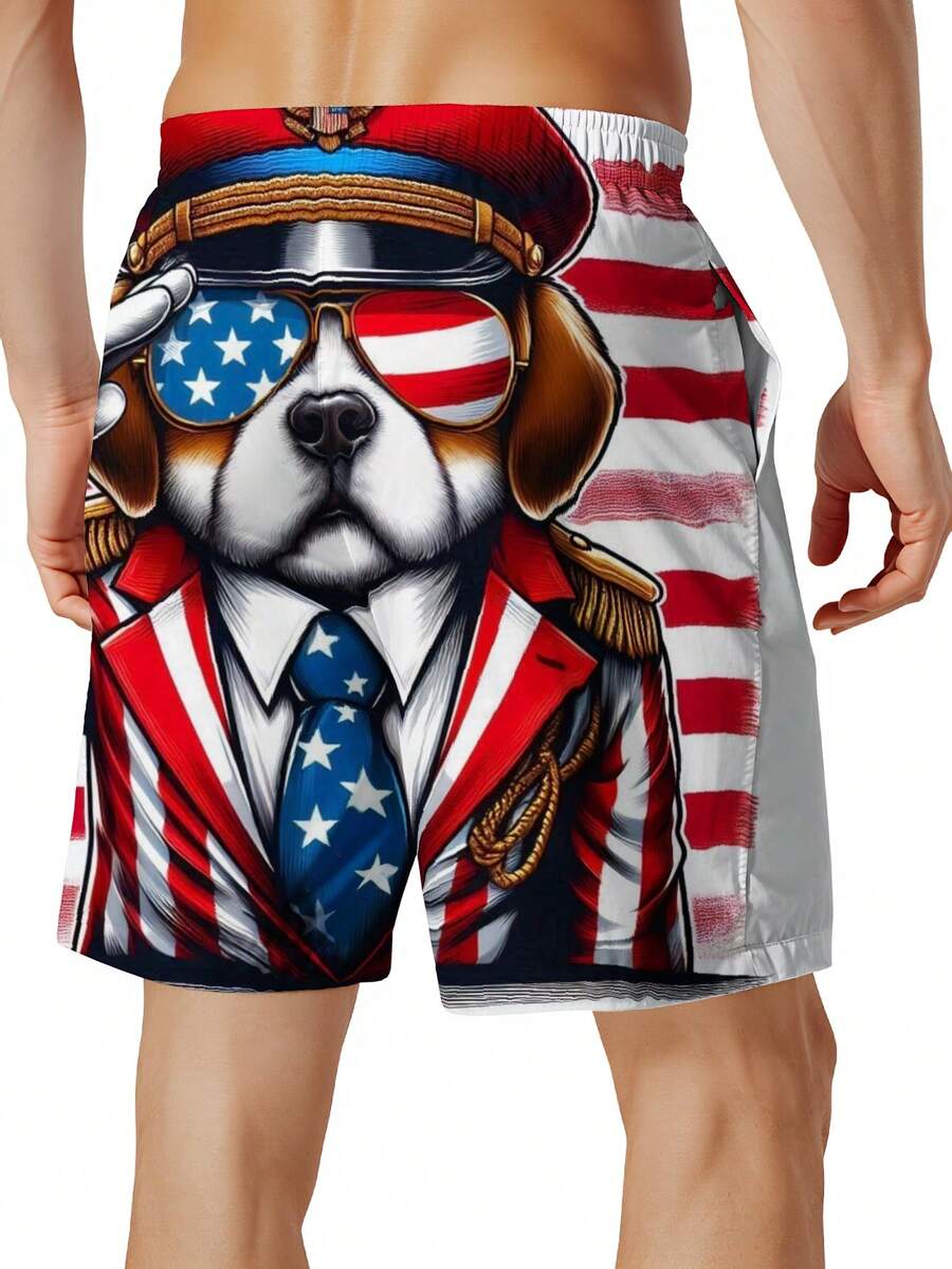 Patriotic Dog American Flag Sw – обзор и цена Swim Trunk Shorts