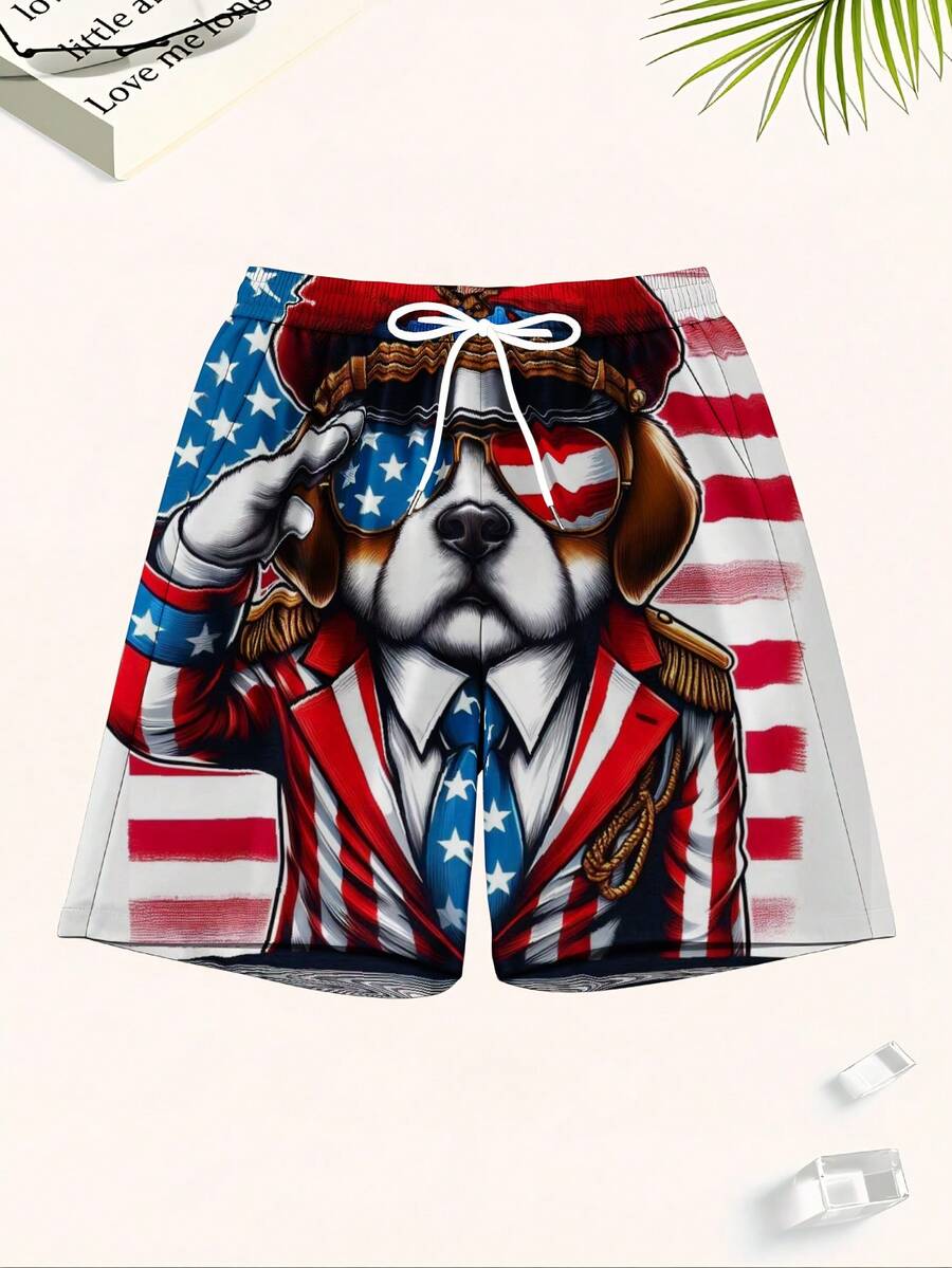 Patriotic Dog American Flag Sw – обзор и цена Swim Trunk Shorts