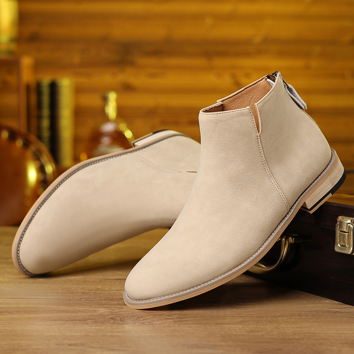 Spring Autumn High-Top Leather – обзор и цена Chelsea Boots Men