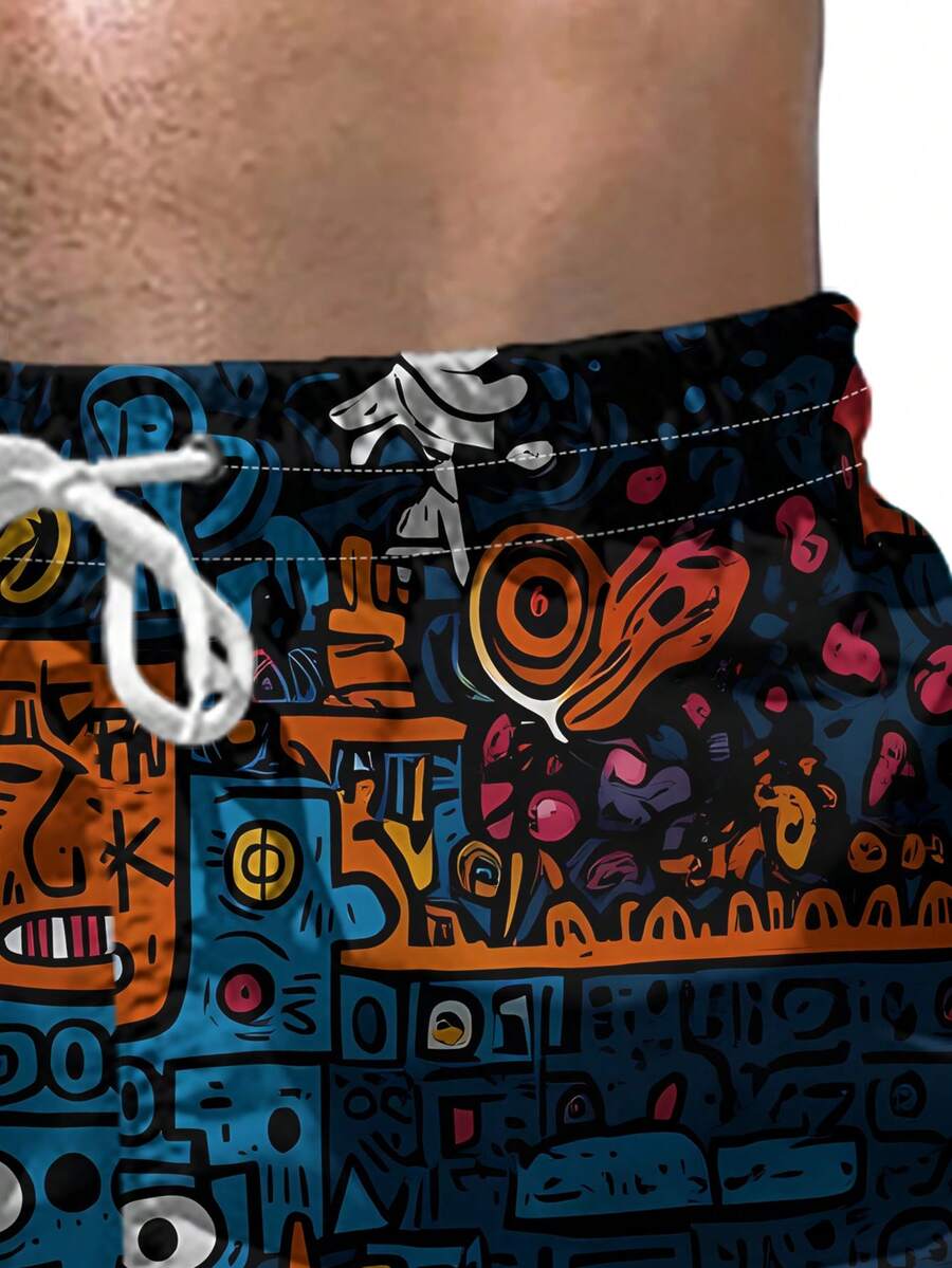 Mens Beach Shorts 3D Digital P – обзор и цена Swim Trunk Shorts