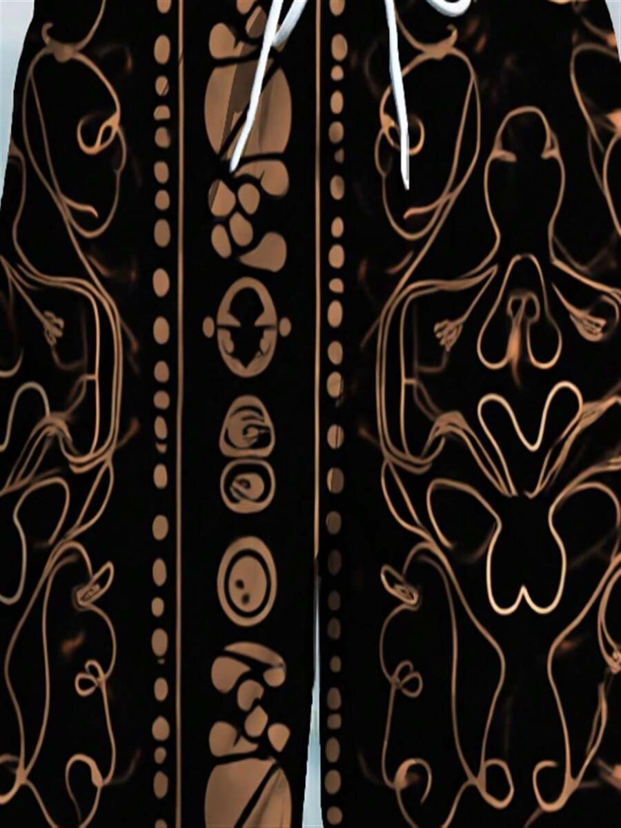 Mens Abstract Geometric Print  – обзор и цена Swim Trunk Shorts