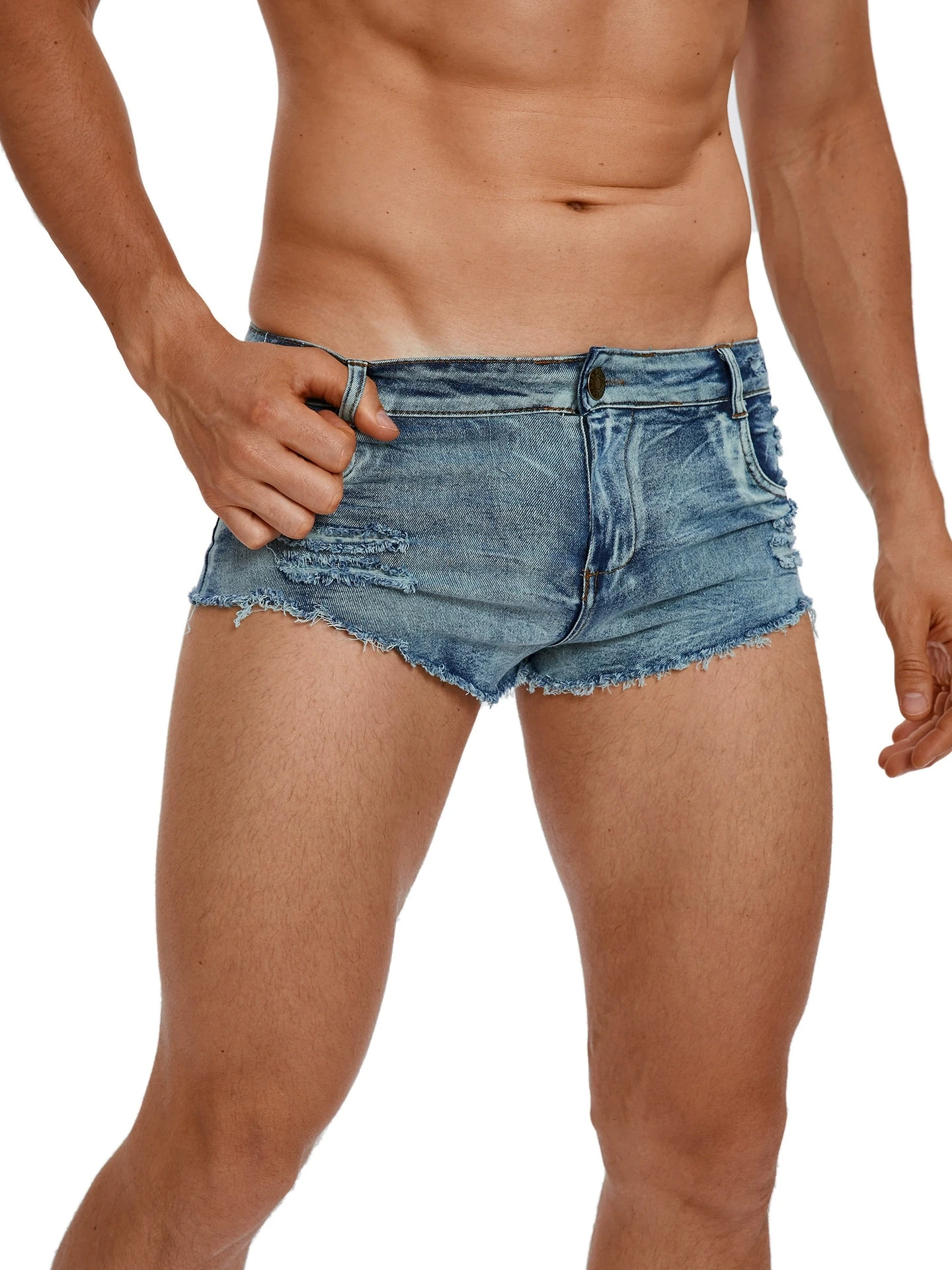 Men's Low Waist Jeans Shorts F – обзор и цена Men'S Fashion Jeans