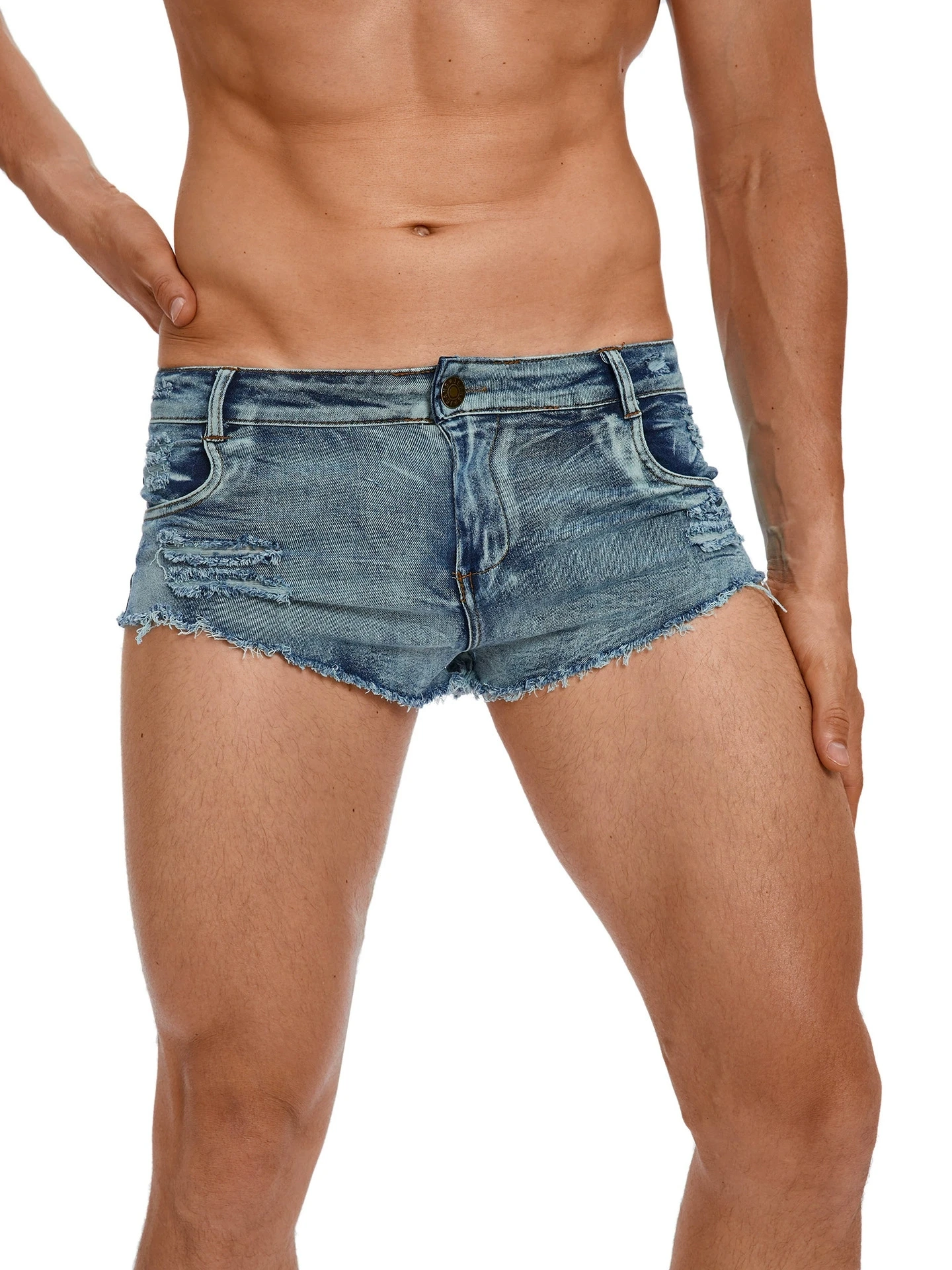 Men's Low Waist Jeans Shorts F – обзор и цена Men'S Fashion Jeans