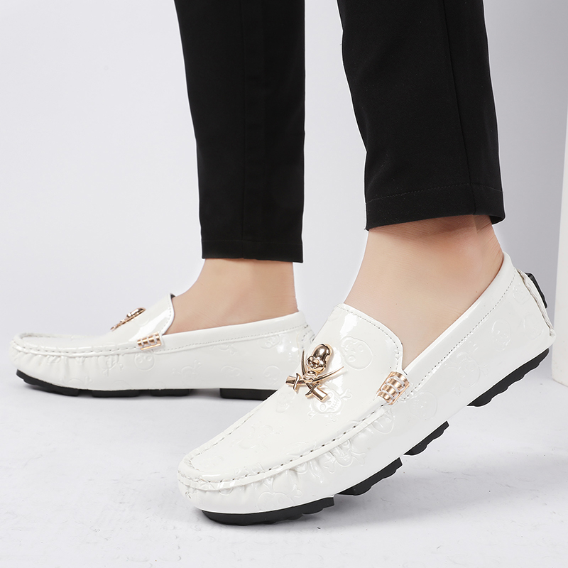 Men Quality Shoes Shine Skull  – обзор и цена Suede Loafers Men
