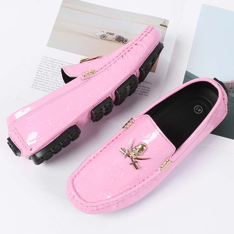 Men Quality Shoes Shine Skull  – обзор и цена Suede Loafers Men