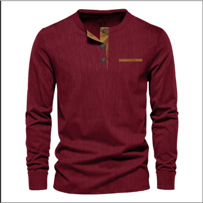 Men's Corduroy Henley Neck Lon – обзор и цена Men'S Fashion Undershirt