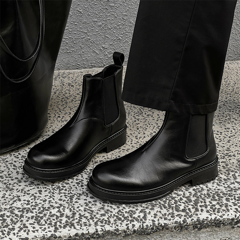Men High Top Boots PU Solid Co – обзор и цена Chelsea Boots Men